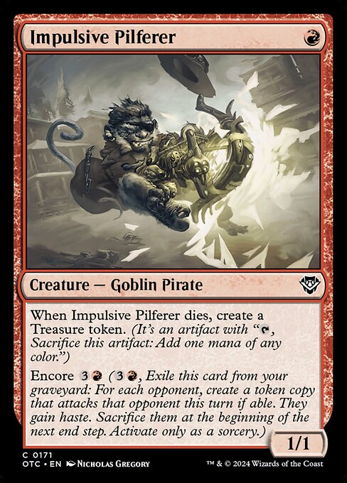 Impulsive Pilferer (171) [Outlaws of Thunder Junction Commander]