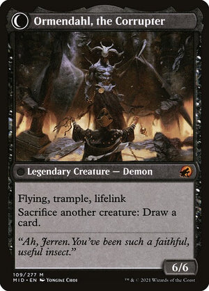 Jerren, Corrupted Bishop // Ormendahl, the Corrupter (109) [Innistrad: Midnight Hunt] Reverse