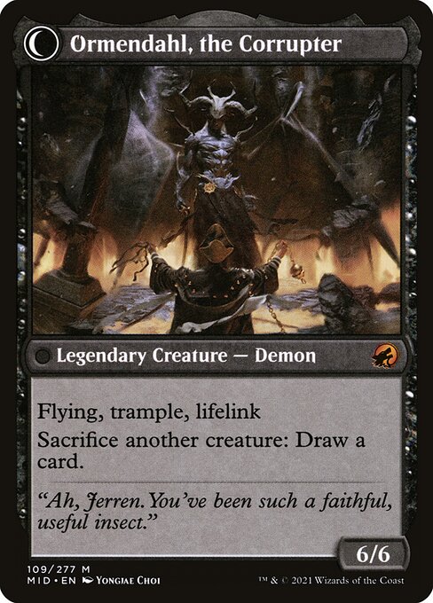 Jerren, Corrupted Bishop // Ormendahl, the Corrupter (109) [Innistrad: Midnight Hunt] Reverse