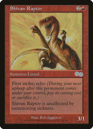 Shivan Raptor (215) [Urza's Saga]