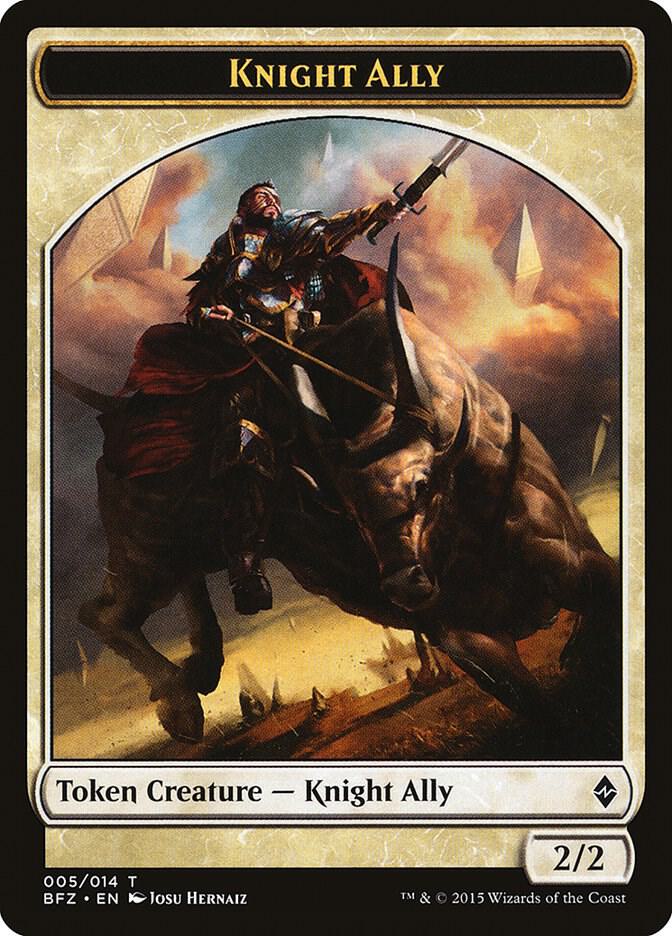 Knight Ally Token (5) [Battle for Zendikar]