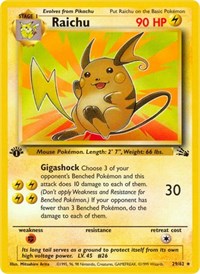 Raichu (29) (29/62) [Fossil (Unlimited)]