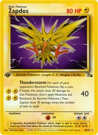 Zapdos (30) (30/62) [Fossil (Unlimited)]