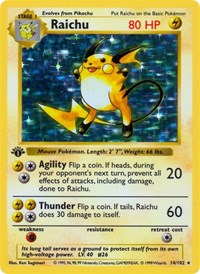 Raichu (014/102) [Base Set Shadowless]