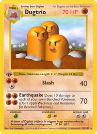 Dugtrio (019/102) [Base Set Shadowless (Unlimited)]