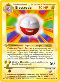 Electrode (021/102) [Base Set Shadowless (Unlimited)]