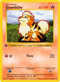 Growlithe (028/102) [Base Set Shadowless (Unlimited)]