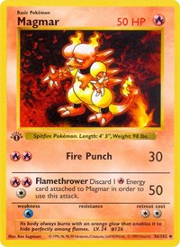 Magmar (036/102) [Base Set Shadowless (Unlimited)]