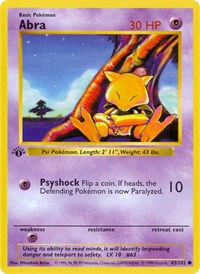 Abra (043/102) [Base Set Shadowless]