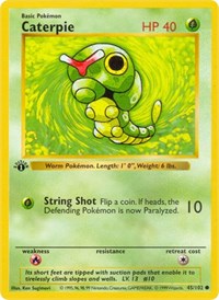 Caterpie (045/102) [Base Set Shadowless]