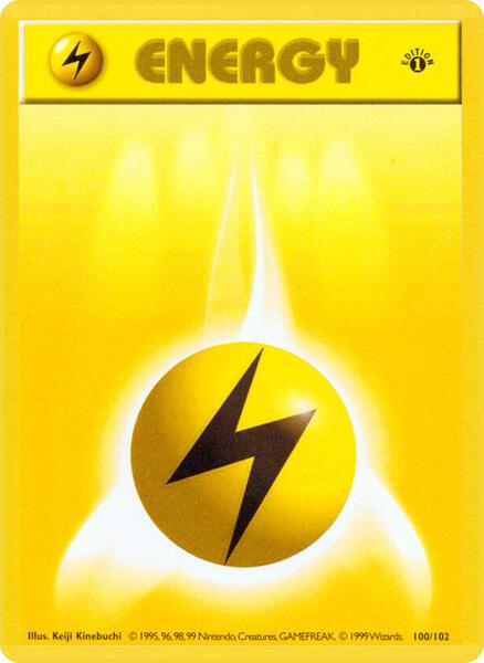 Lightning Energy (100/102) [Base Set Shadowless]