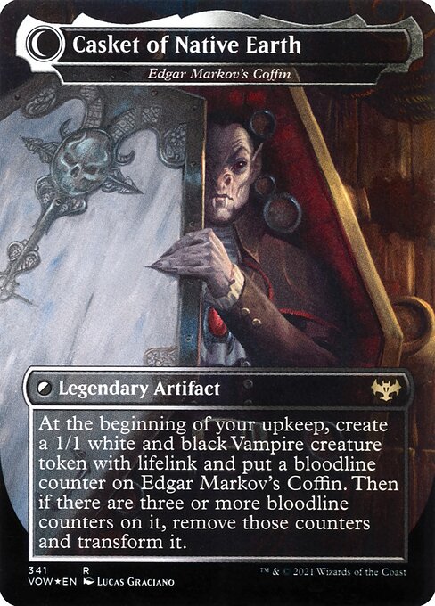 Edgar, Charmed Groom // Edgar Markov's Coffin (341) [Innistrad: Crimson Vow] [Borderless] Reverse