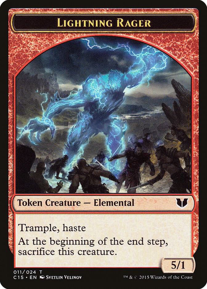 Lightning Rager // Lightning Rager Double-Sided Token (11 // 11) [Commander 2015]