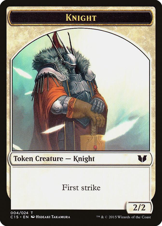 Knight (First Strike) // Elemental Shaman Double-Sided Token (4 // 10) [Commander 2015]