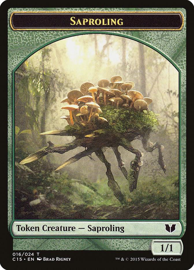 Saproling // Spider Double-Sided Token (16 // 18) [Commander 2015]