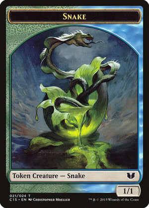Snake (021) // Saproling Double-Sided Token (21 // 16) [Commander 2015]