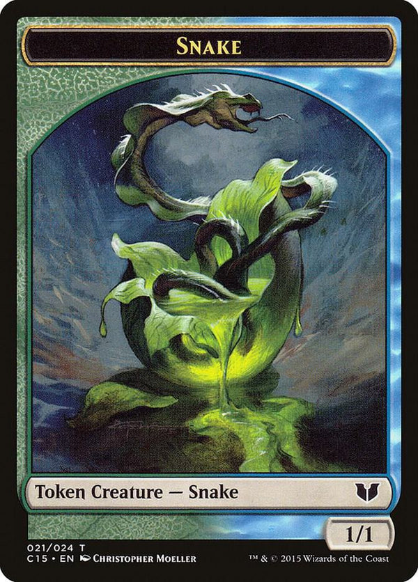 Snake (021) // Saproling Double-Sided Token (21 // 16) [Commander 2015]