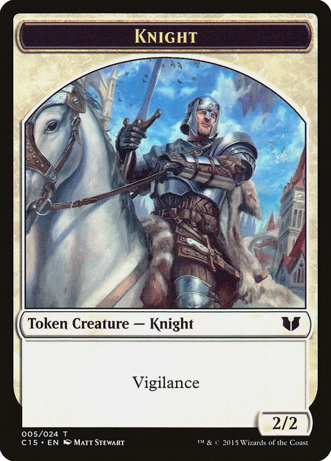 Knight (005) // Spirit (023) Double-Sided Token (5 // 23) [Commander 2015]