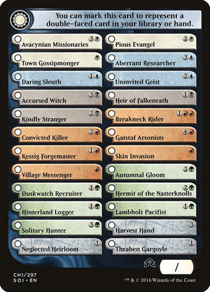 Checklist Card - (CH1) Shadows over Innistrad [Shadows over Innistrad]