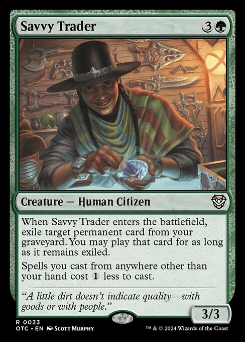 Savvy Trader (33) [Outlaws of Thunder Junction Commander]