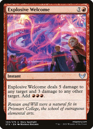 Explosive Welcome (100) [Strixhaven: School of Mages]