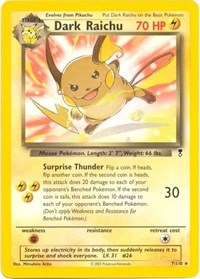 Dark Raichu - 7/110 (WotC Legendary Collection) (007/110) [Deck Exclusives]