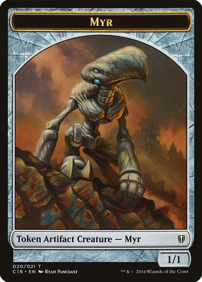 Myr // Bird (002) Double-Sided Token (20 // 2) [Commander 2016]