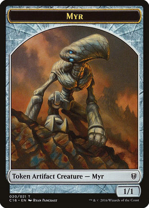 Myr // Bird (002) Double-Sided Token (20 // 2) [Commander 2016]