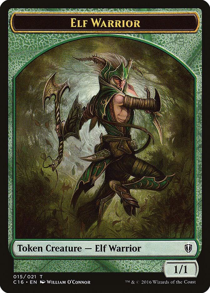 Elf Warrior // Zombie Double-Sided Token (15 // 11) [Commander 2016]
