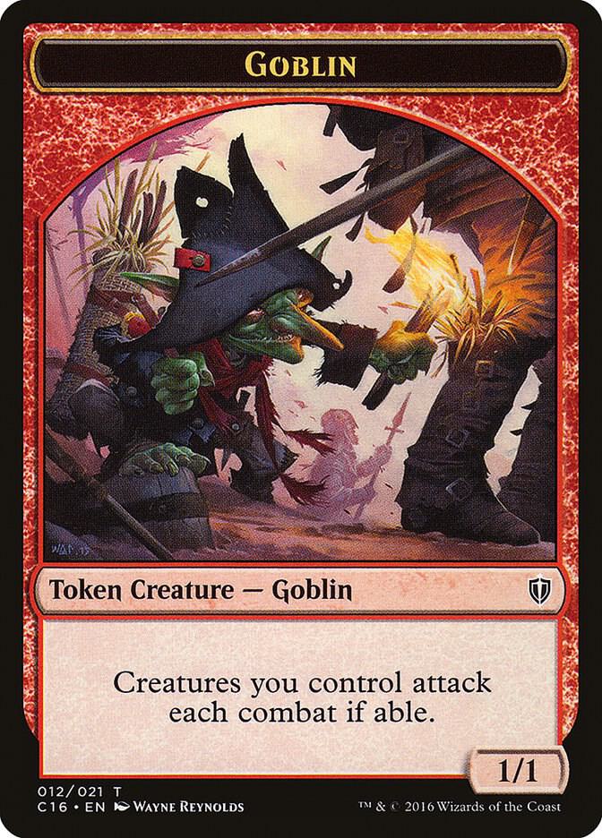 Goblin // Zombie Double-Sided Token (12 // 11) [Commander 2016]