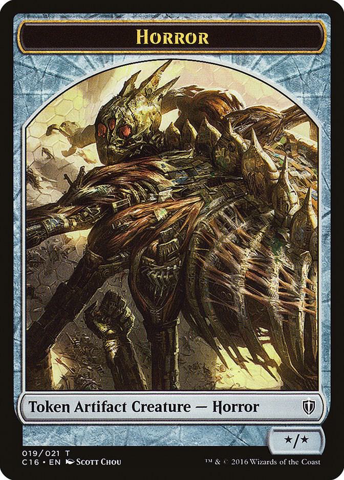 Horror // Thopter Double-Sided Token (19 // 9) [Commander 2016]