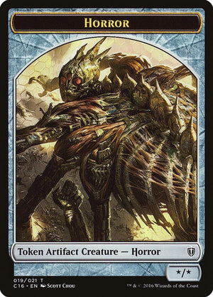 Horror // Thopter Double-Sided Token (19 // 9) [Commander 2016]