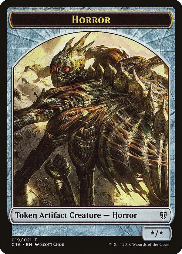 Horror // Thopter Double-Sided Token (19 // 9) [Commander 2016]