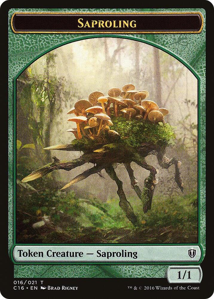 Saproling (016) // Saproling (017) Double-Sided Token (16 // 17) [Commander 2016]