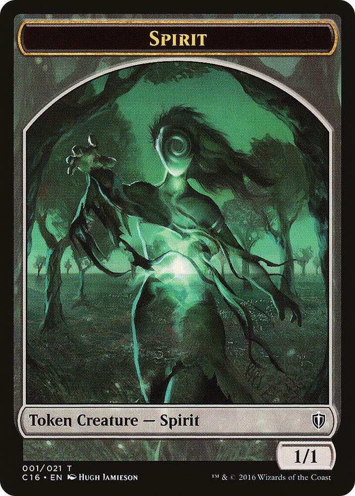 Spirit (001) // Spirit (006) Double-Sided Token (1 // 6) [Commander 2016]