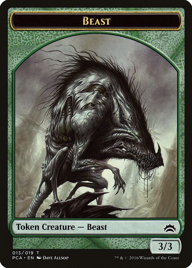Beast // Saproling Double-Sided Token (13 // 19) [Planechase Anthology]