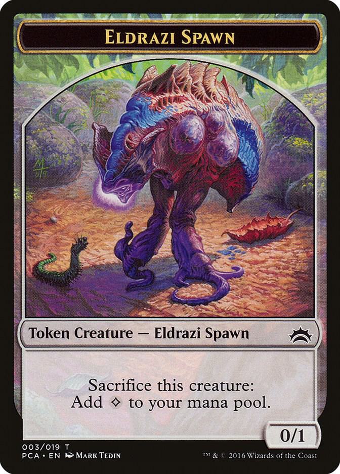Eldrazi Spawn (003) // Eldrazi Double-Sided Token (3 // 1) [Planechase Anthology]