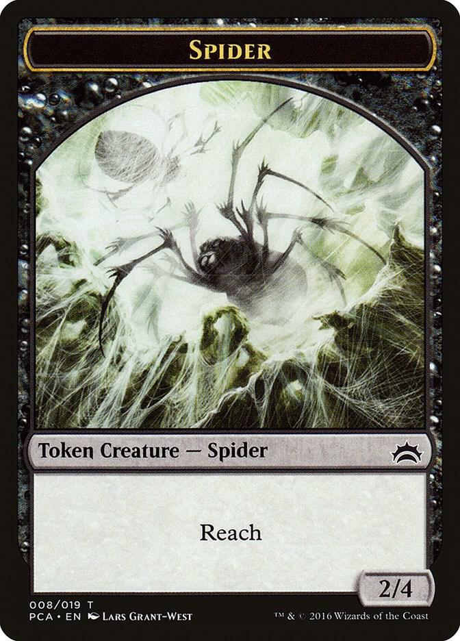 Spider // Saproling Double-Sided Token (8 // 19) [Planechase Anthology]
