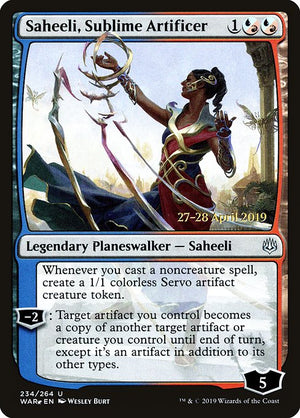 Saheeli, Sublime Artificer (234s) [War of the Spark Promos]