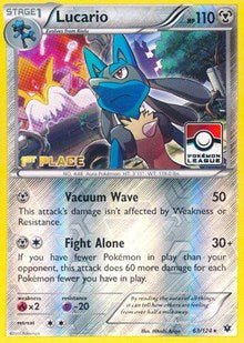 Lucario - 63/124 (Pokemon League) [1st Place] (063/124) [League and Championship Cards]