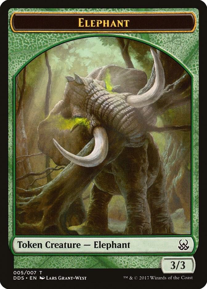 Elephant Token (5) [Duel Decks: Mind vs. Might]