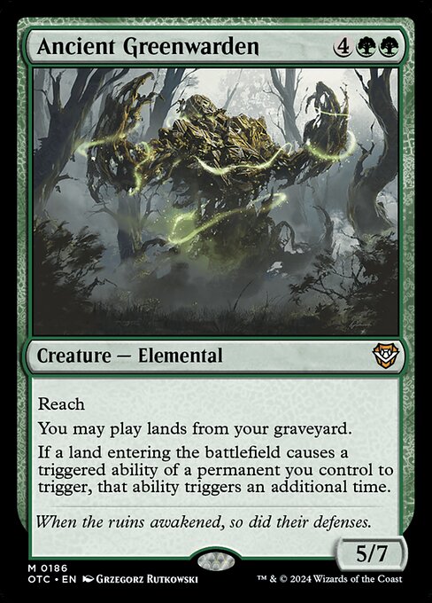 Ancient Greenwarden (186) [Outlaws of Thunder Junction Commander]