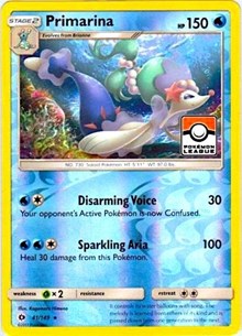 Primarina - 41/149 (Pokemon League) (041/149) [League and Championship Cards]