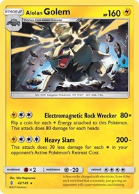 Alolan Golem (42/145) [SM Guardians Rising]