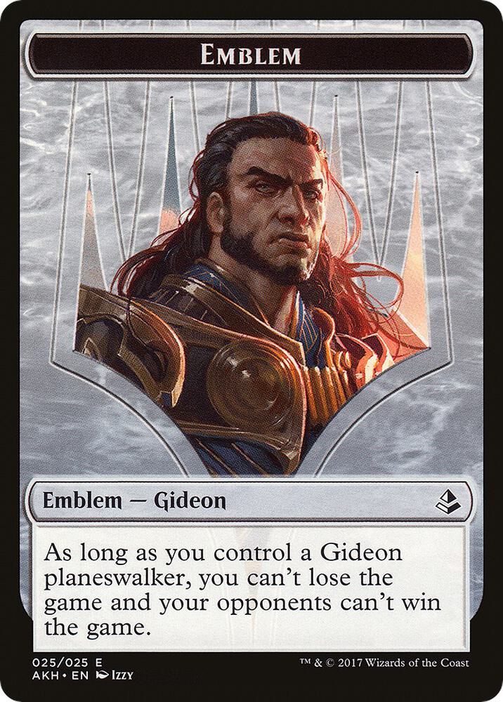 Emblem - Gideon of the Trials // Zombie Double-Sided Token (25 // 20) [Amonkhet]