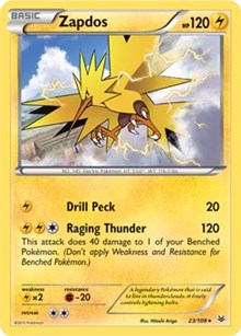 Zapdos - 23/108 (XY Roaring Skies) (023/108) [Deck Exclusives]