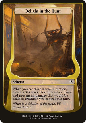 Delight in the Hunt (Archenemy: Nicol Bolas) (5) [Oversize Cards]