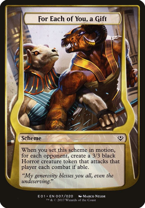 For Each of You, a Gift (Archenemy: Nicol Bolas) (7) [Oversize Cards]