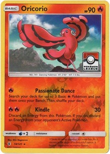 Oricorio - 14/145 (Pokemon League) (014/145) [League and Championship Cards]