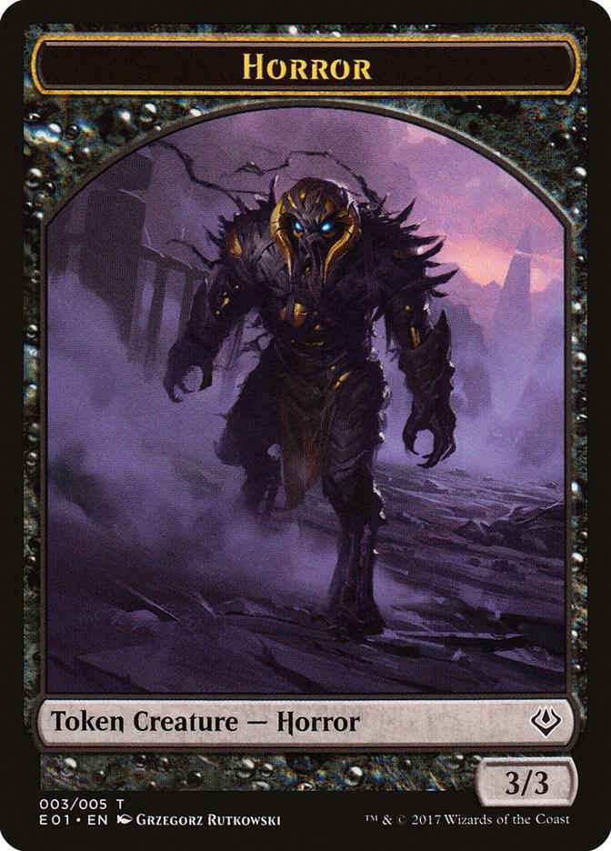 Horror // Zombie Double-Sided Token (3) [Archenemy: Nicol Bolas]